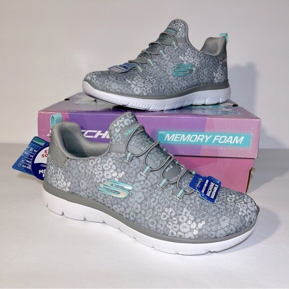 Skechers Summits Party Mix Washable Bungee Sneakers - - Picture 1 of 6